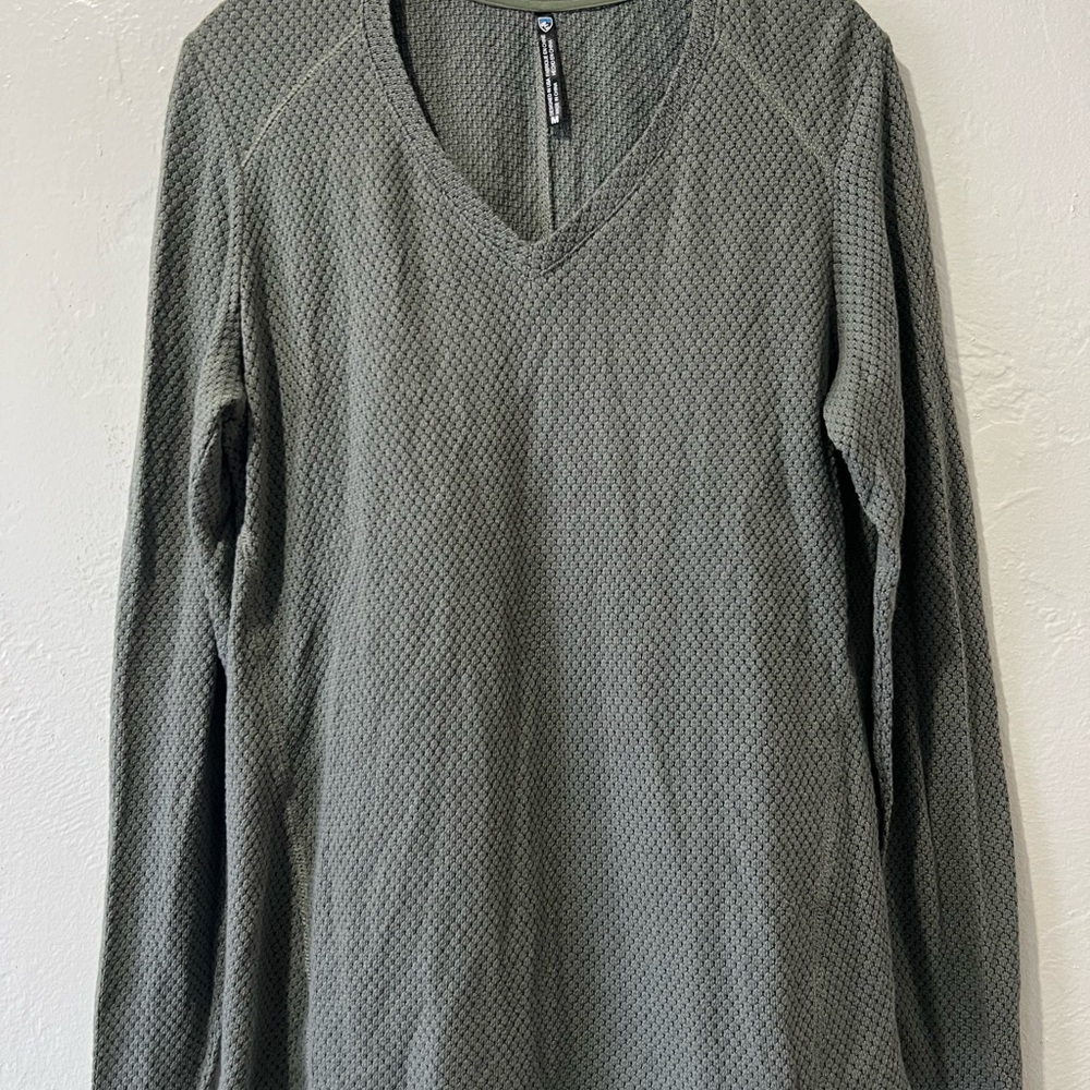 Kuhl Lyrik Knit Womens M Long Sleeve Green Pullover Sweater